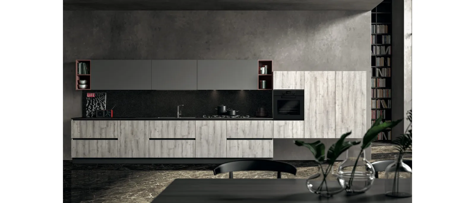 Cucina Moderna lineare Astro 04 di Essebi