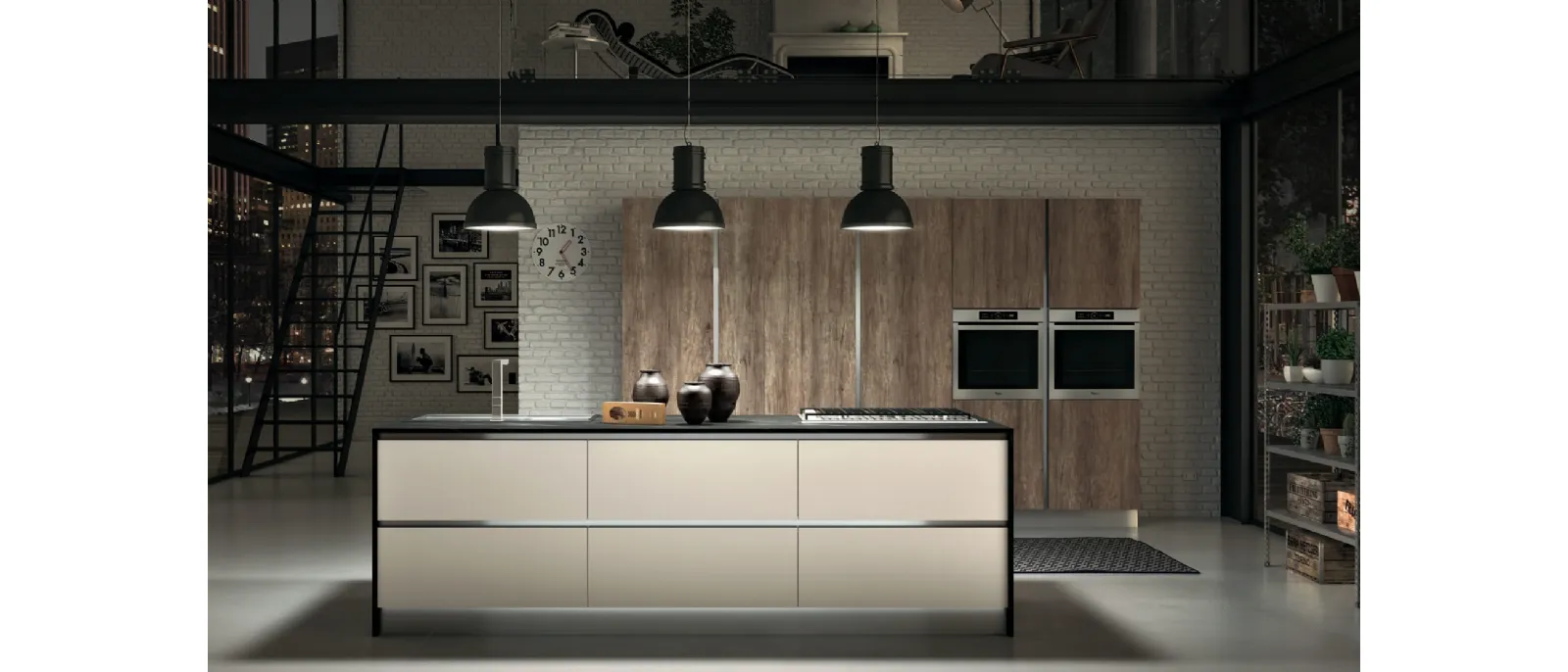 Cucina Moderna con isola Astro 06 di Essebi