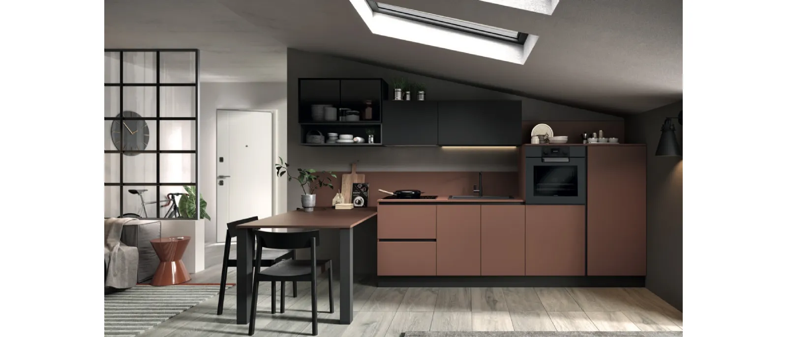 Cucina Moderna con penisola Azimut 03 di Essebi