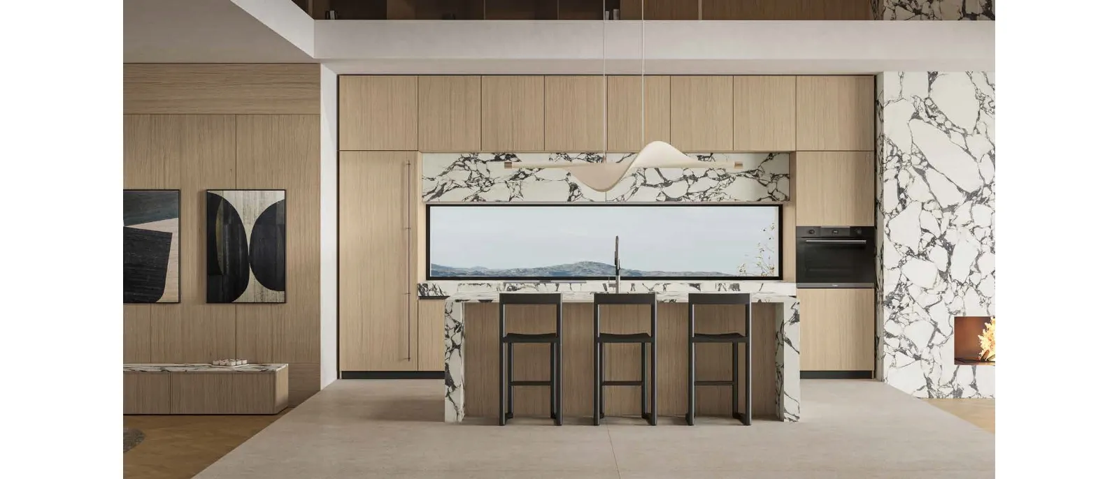 Cucina Moderna con isola Daytona Elegant di Arrex