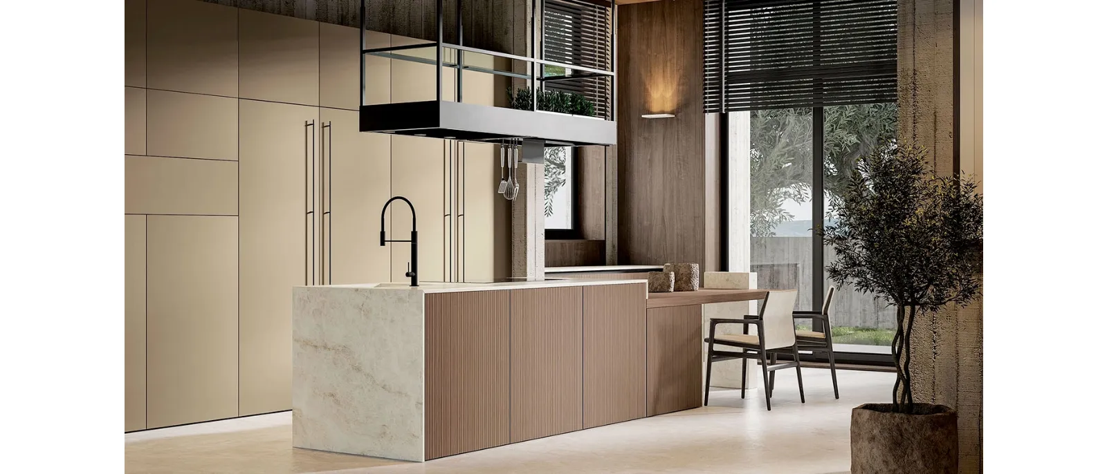 Cucina Moderna con isola Daytona Game di Arrex