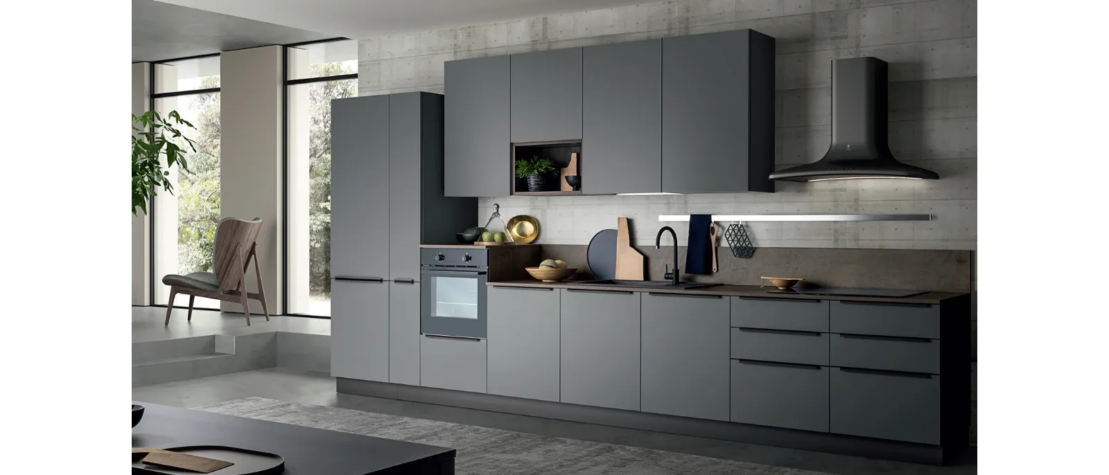 Cucina Moderna in linea in Pet Easy 008 di Ar-due