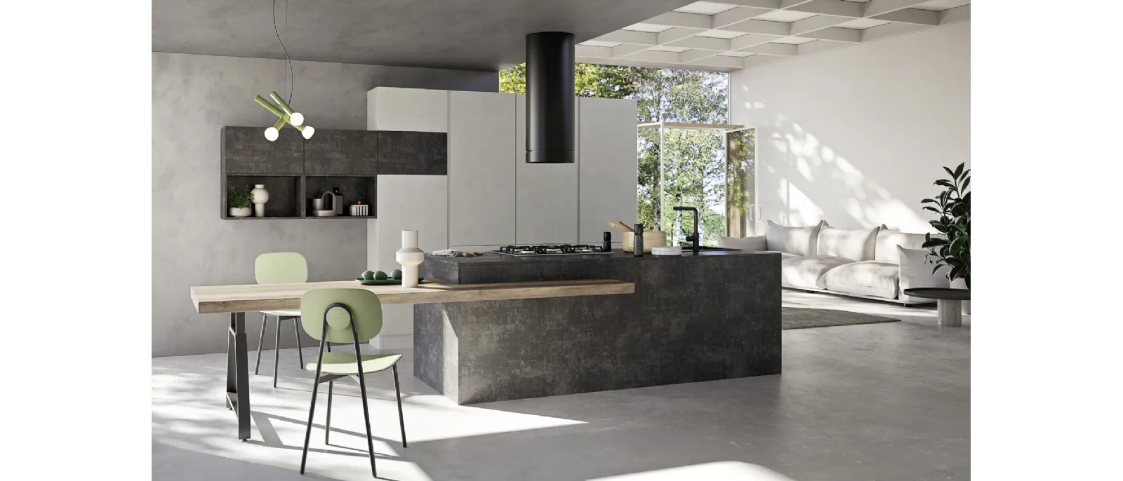 Cucina Moderna con isola Easy 009 di Ar-due