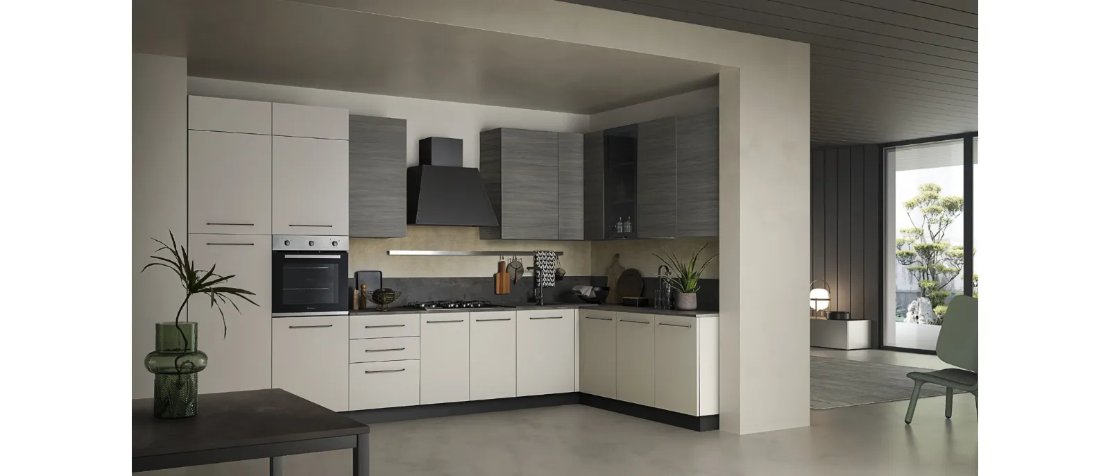 Cucina Moderna ad angolo in Pet Easy 031 di Ar-due