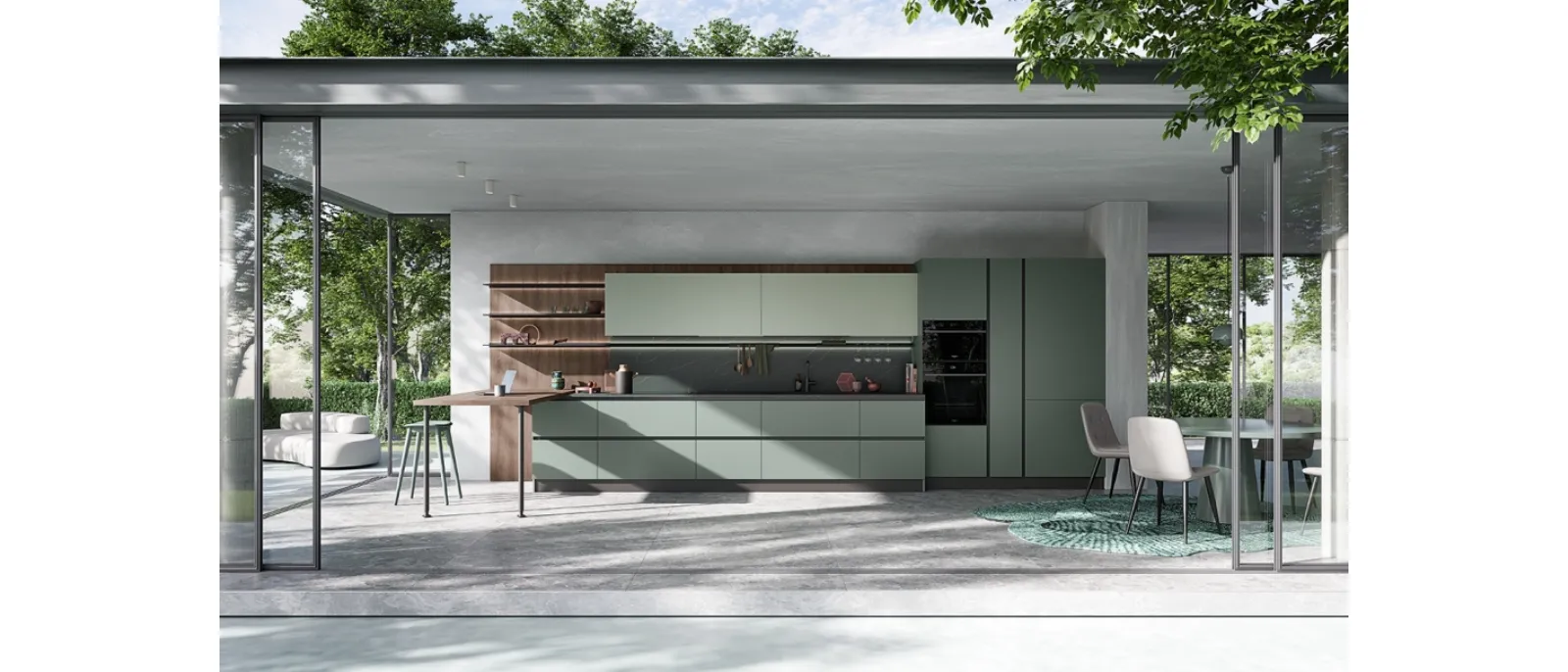 Cucina Moderna con penisola Easy 07 di Ar-due