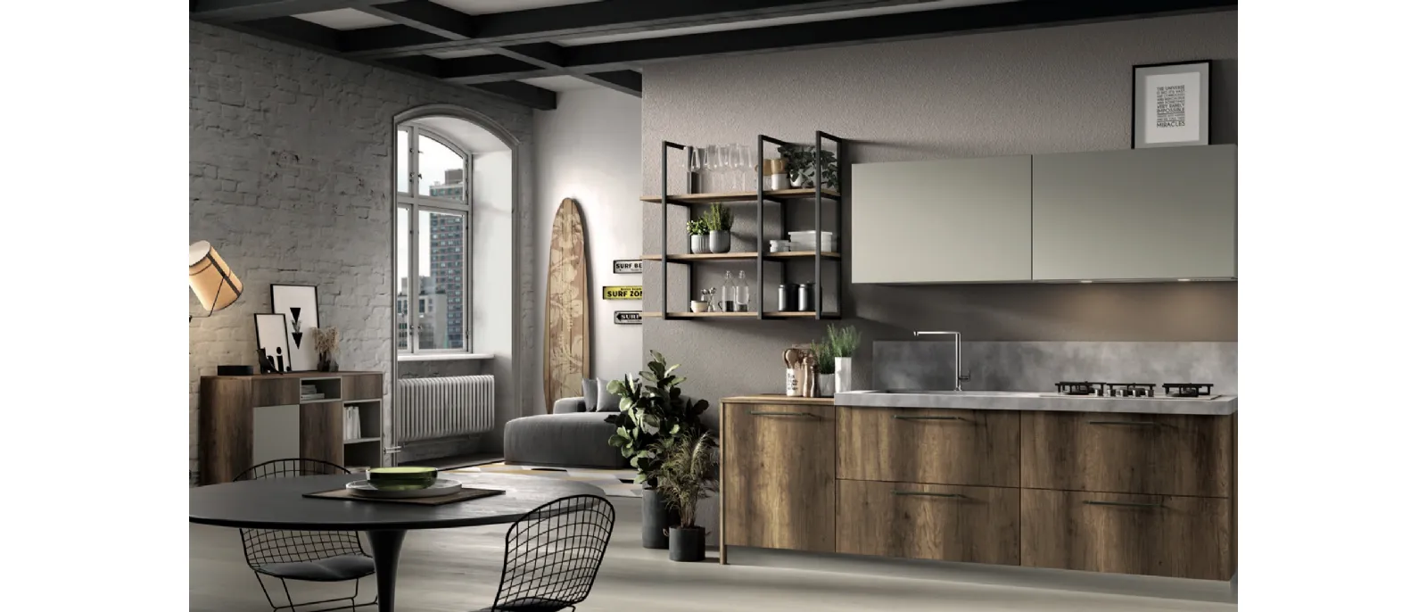 Cucina Moderna lineare Azimut 03 di Essebi