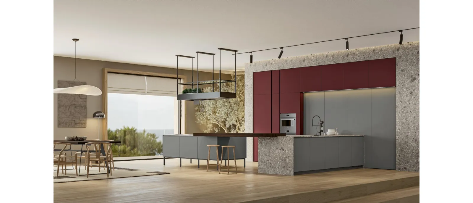 Cucina Moderna con penisola Gea 05 di Arrex