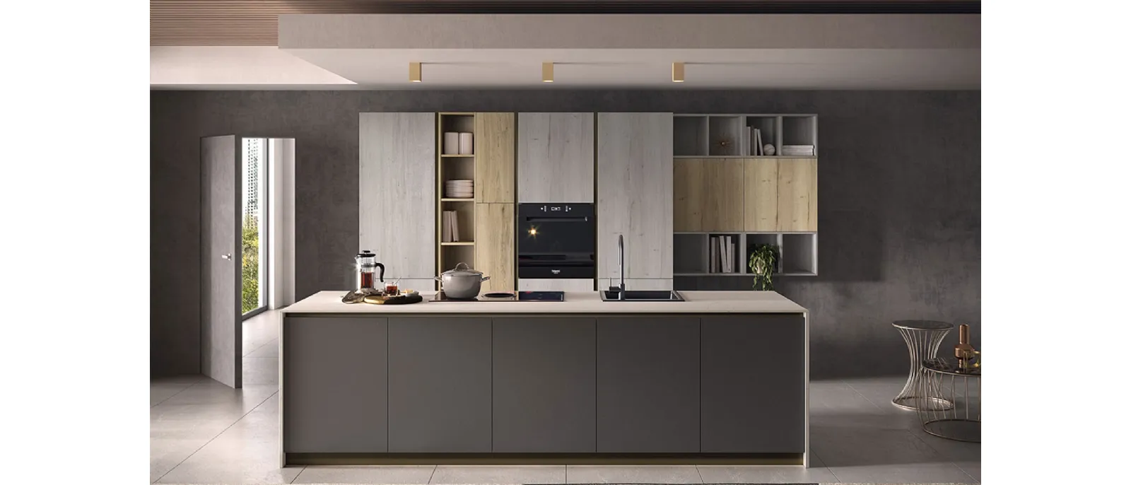 Cucina Moderna con isola Just24 01 di Essebi