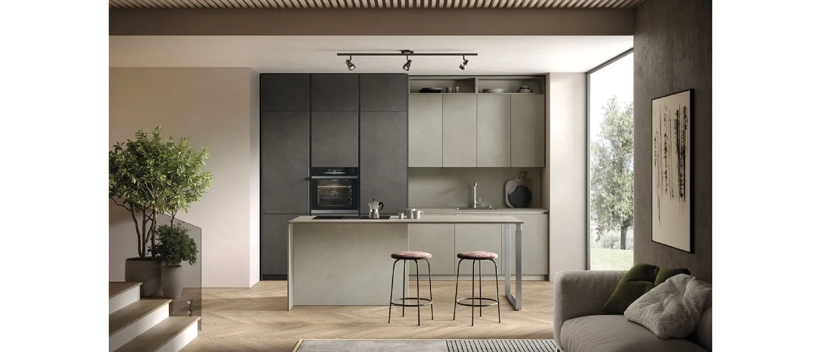 Cucina Moderna con isola Just24 03 di Essebi