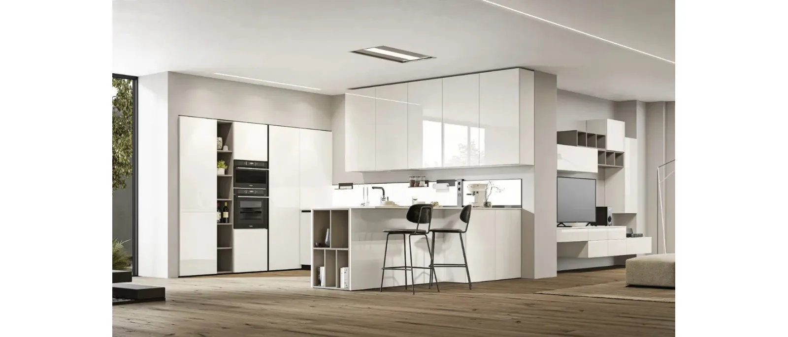 Cucina Moderna con penisola Loft 2|2 03 di Arrex