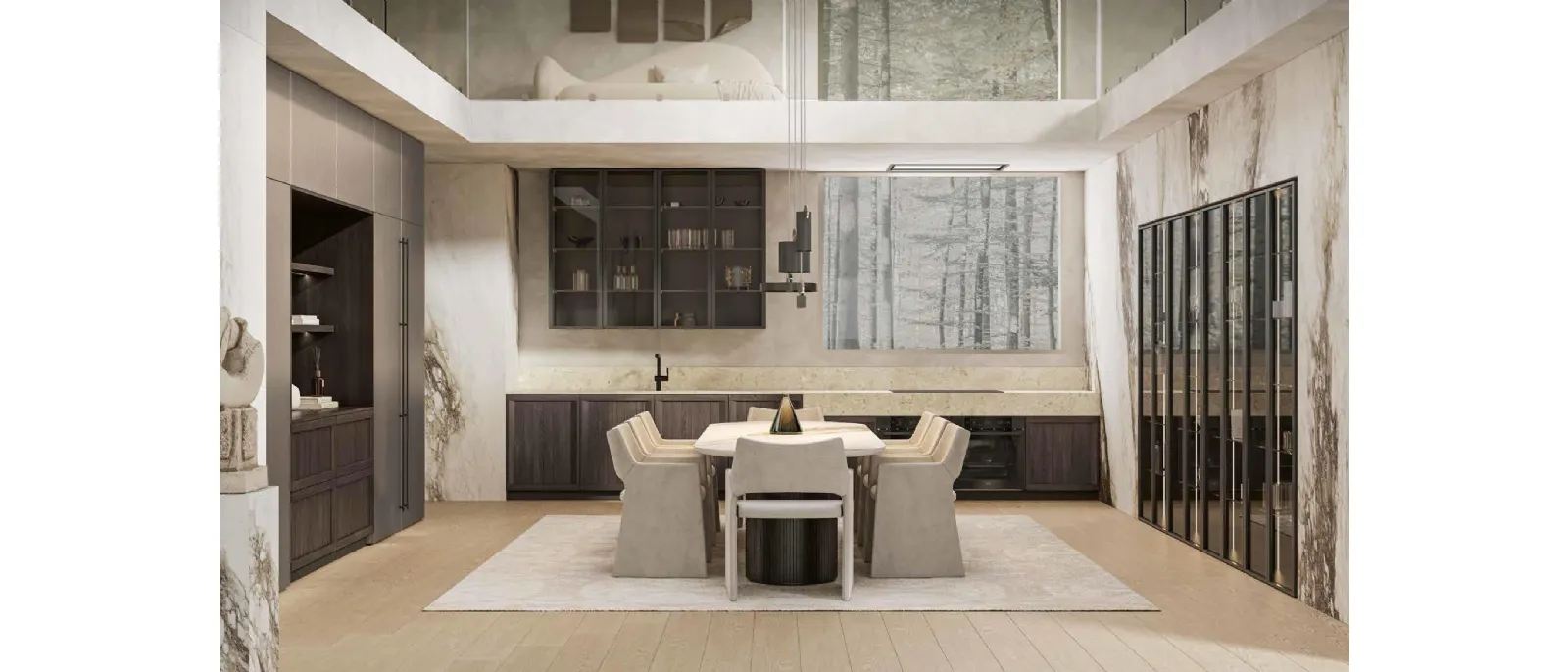 Cucina Moderna ad angolo Megan Luxury di Arrex