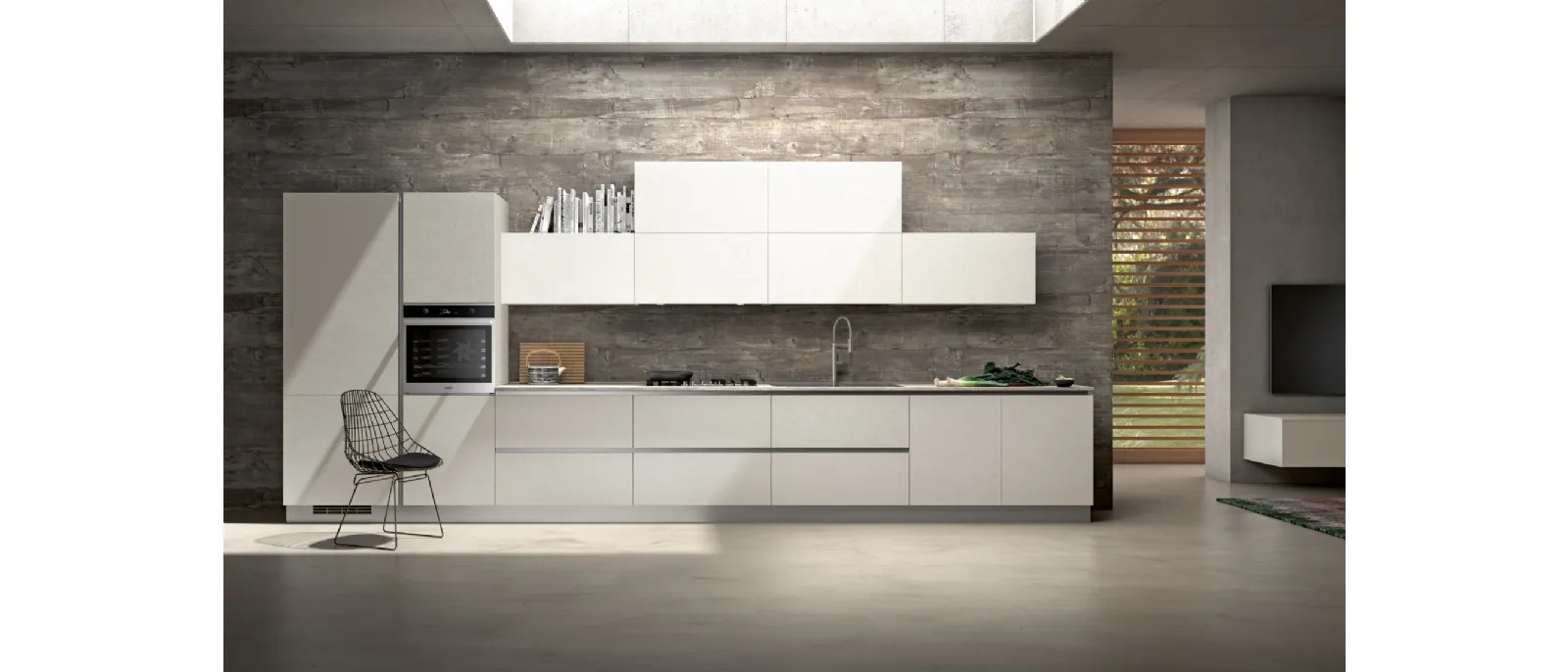 Cucina Moderna lineare Stella composizione 02 di Essebi