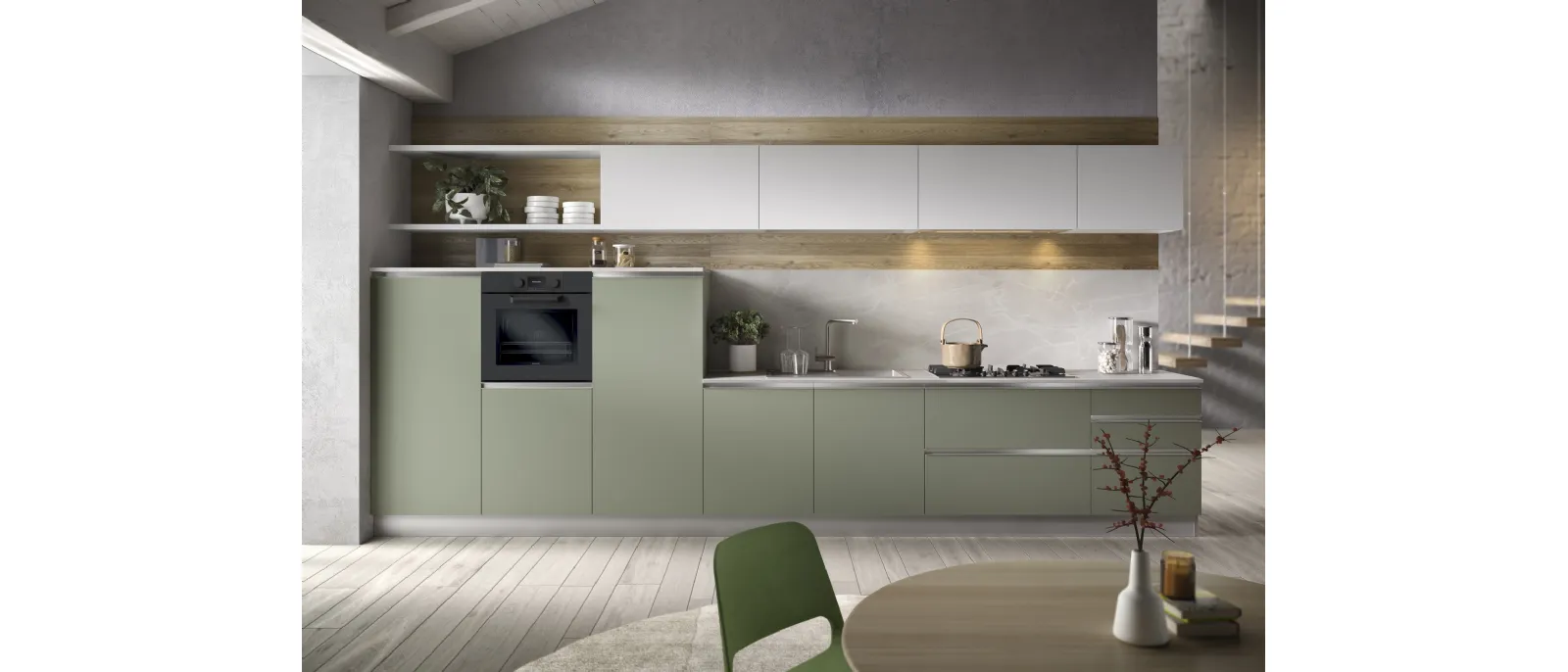 Cucina Moderna lineare York composizione 01 di Essebi