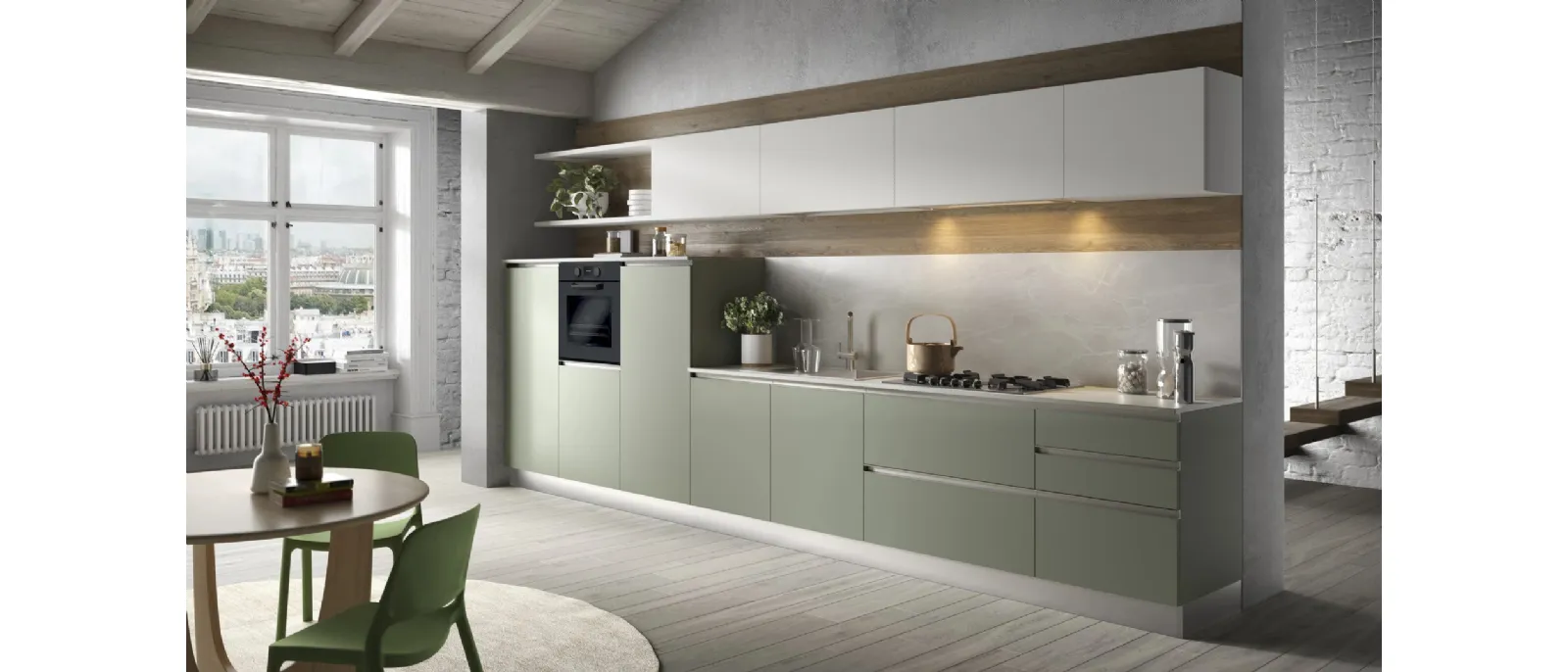 Cucina Moderna lineare York composizione 01 di Essebi